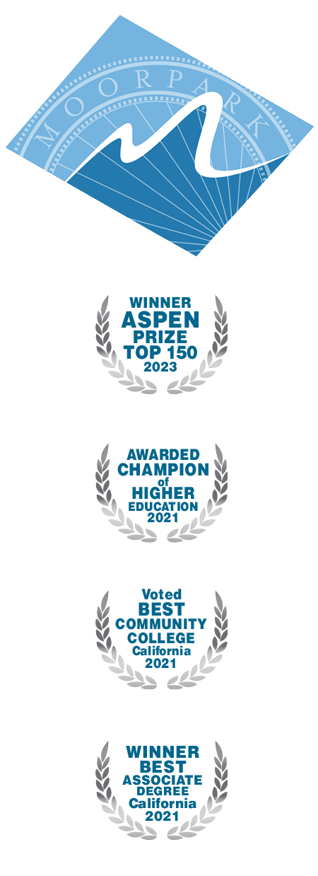 logo with stack of awards beneath